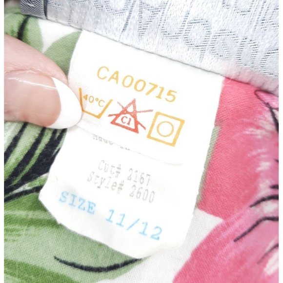 VTG 80s Carol Anderson Pink Blue Yellow Floral Button Front Midi Dress Size 12 - Picture 4 of 12